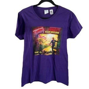 Elton John Farewell Yellow Brick Road Tour Graphic Purple T-Shirt, Sz Medium
